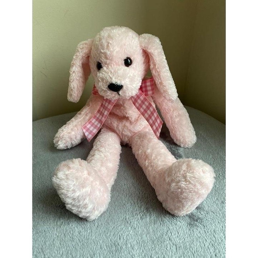 Commonwealth Pink Bunny Rabbit Plush 12" Stuffed Animal Vintage Toy sku12